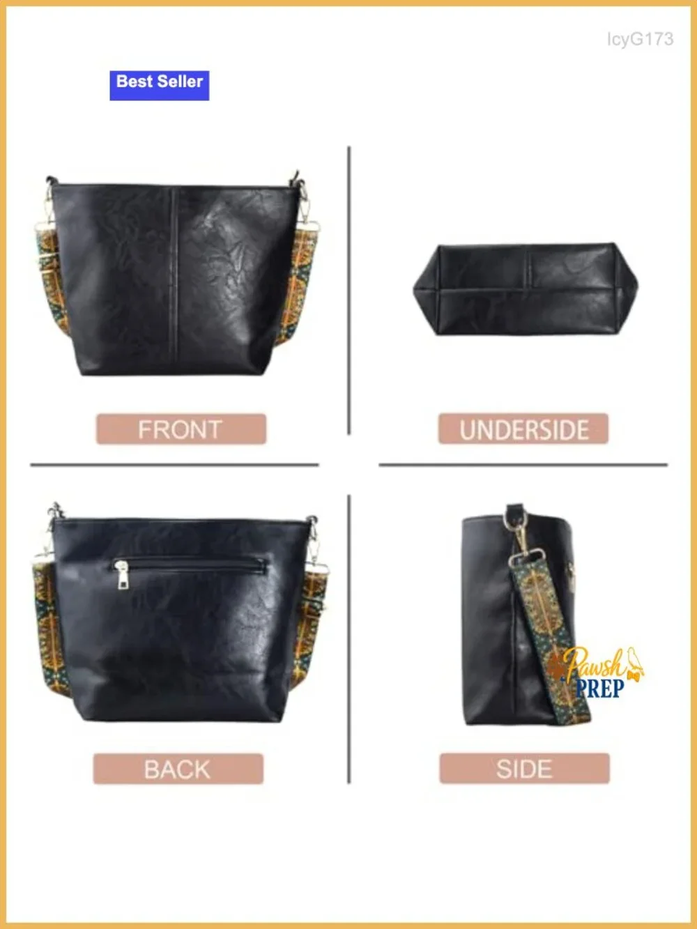 Vegan Leather Hobo Crossbody Bag with Zipper Shoulder Purse for Women